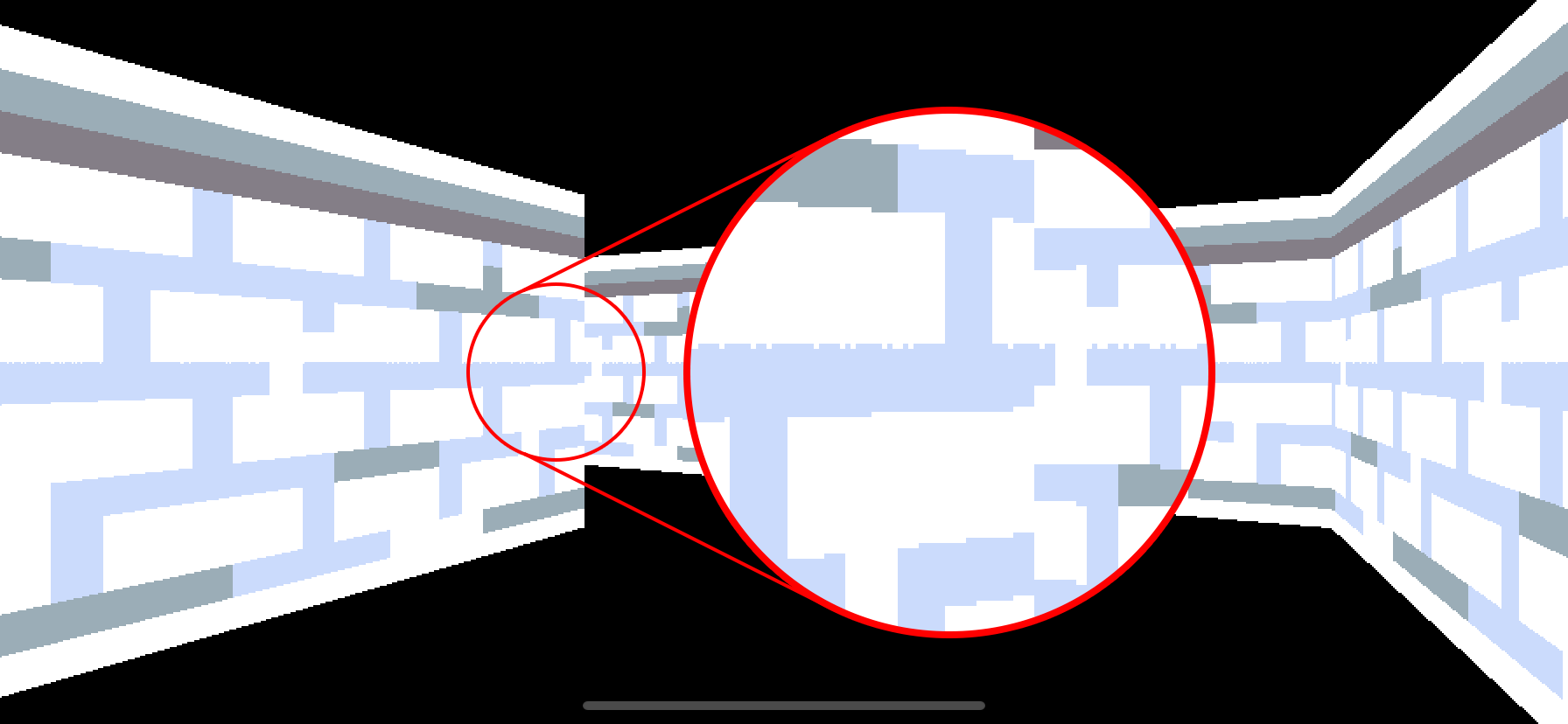 Rounding errors in middle row of pixels